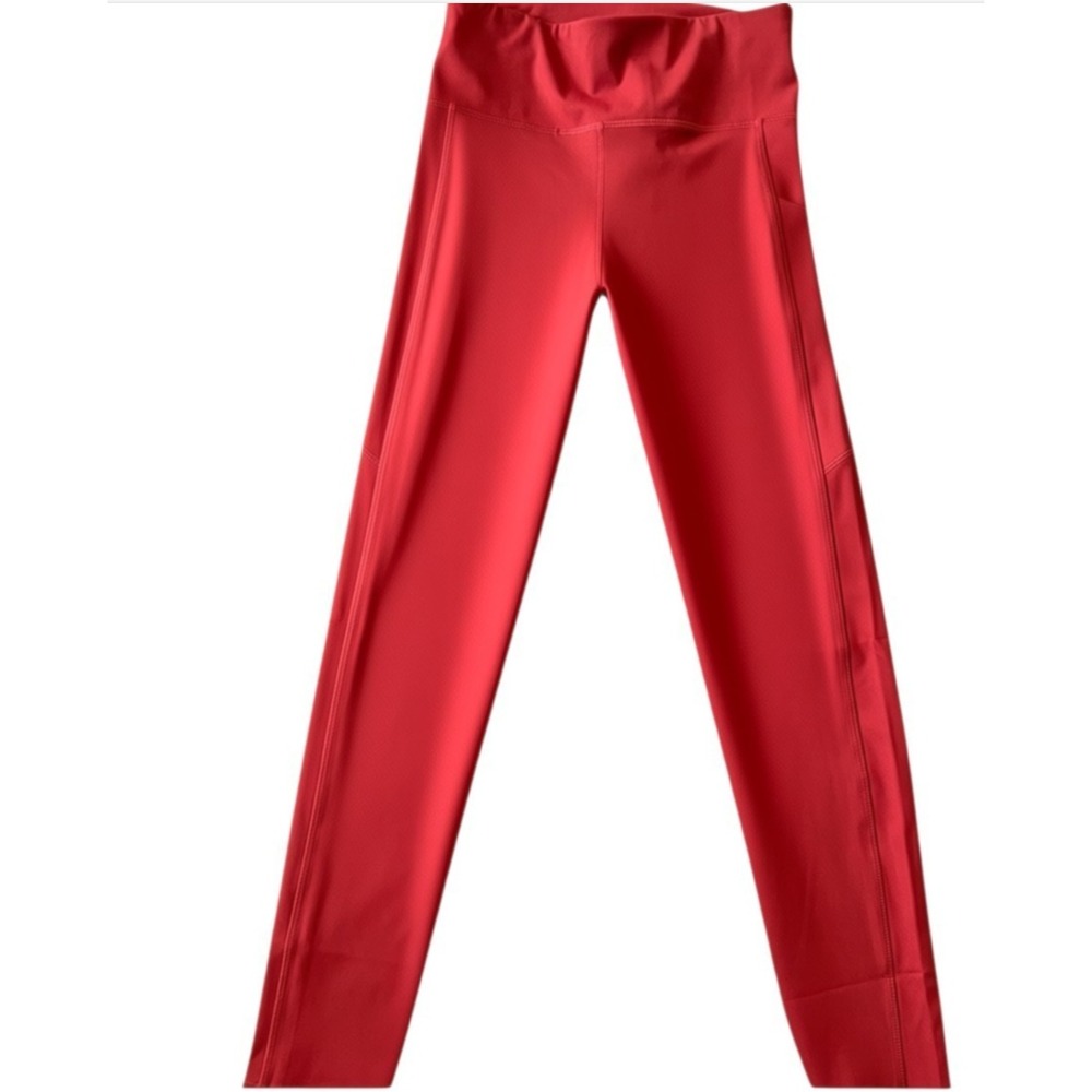 Vuori Stride Leggings XS Poppy Red‎ High Rise Athletic Yoga Workout Pants NWOT - Picture 2 of 6